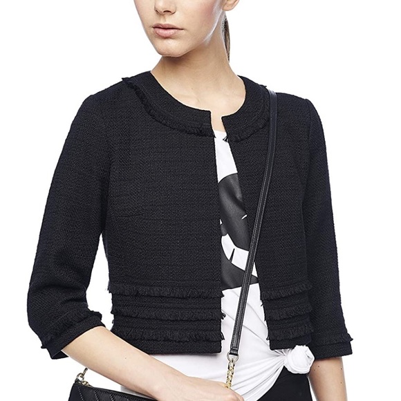 Karl Lagerfeld Paris Women’s Tweed Jacket - Picture 1 of 5